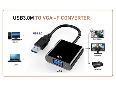 USB3.0M TO VGA-F CONVERTER - HDMI / VGA / AV Converters -