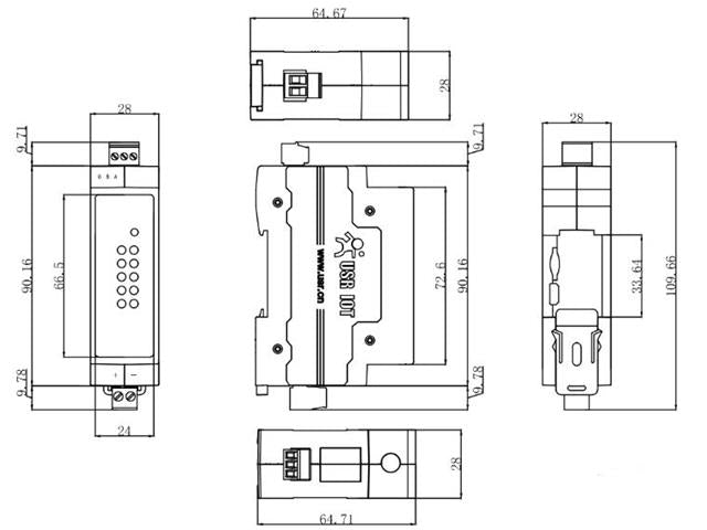 USR DR502-E DIN RAL 4GCAT1 MODEM - INDUSTRIAL IoT Wi-fi SOLUTIONS -