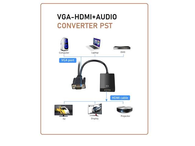 VGA-HDMI+AUDIO CONVERTER PST - HDMI / VGA / AV Converters -