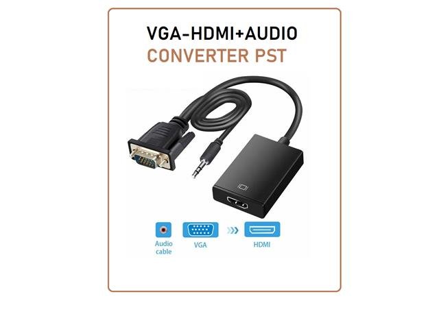 VGA-HDMI+AUDIO CONVERTER PST - HDMI / VGA / AV Converters -