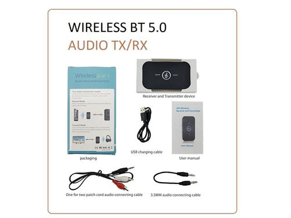 WIRELESS BT 5.0 AUDIO TX/RX - Communica [Part No: WIRELESS BT 5.0 AUDIO ...