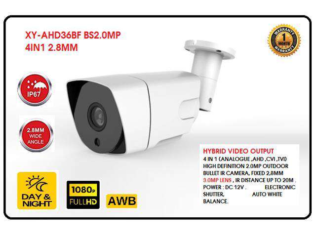 XY-AHD36BF BS2.0MP 4IN1 2.8MM - CCTV Products & Accessories -