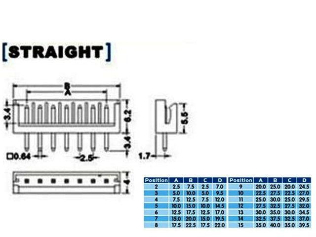 XY133-08ST - PCB Connectors -
