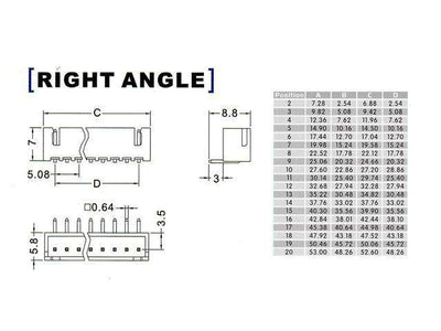 XY136-04RT - PCB Connectors -