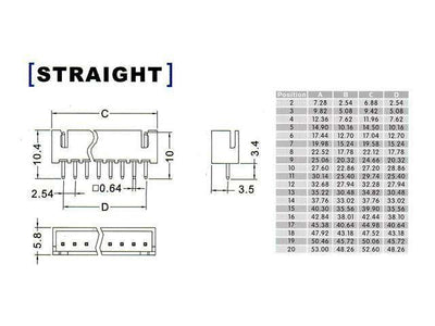 XY136-04ST - PCB Connectors -