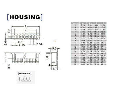 XY136-05HT - PCB Connectors -