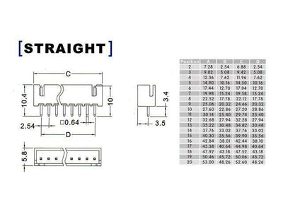 XY136-05ST - PCB Connectors