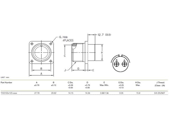 XY3102A-12S-3P - MIL-Spec / MIL-Type -