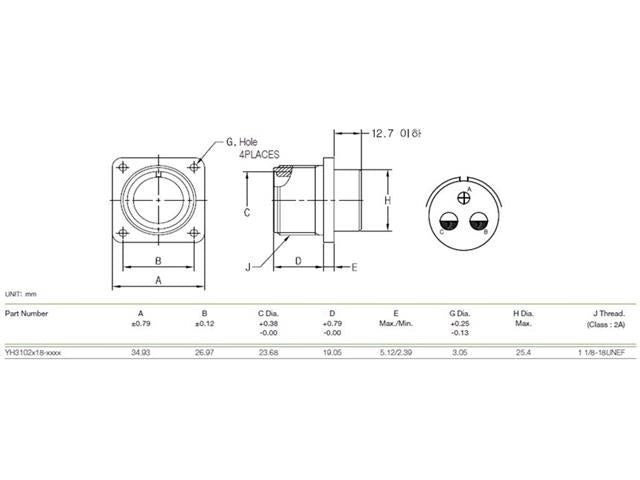 XY3102A-18-5P - MIL-Spec / MIL-Type -