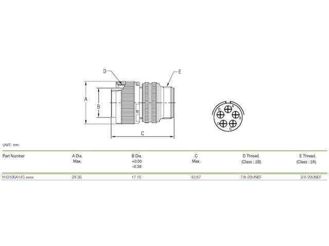 XY3106A-14S-5P - MIL-Spec / MIL-Type -
