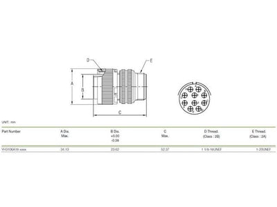 XY3106A-18-1P - MIL-Spec / MIL-Type -