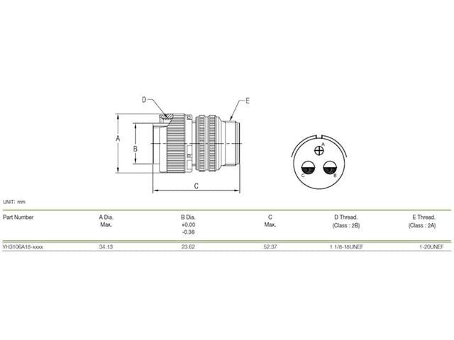 XY3106A-18-5P - MIL-Spec / MIL-Type -