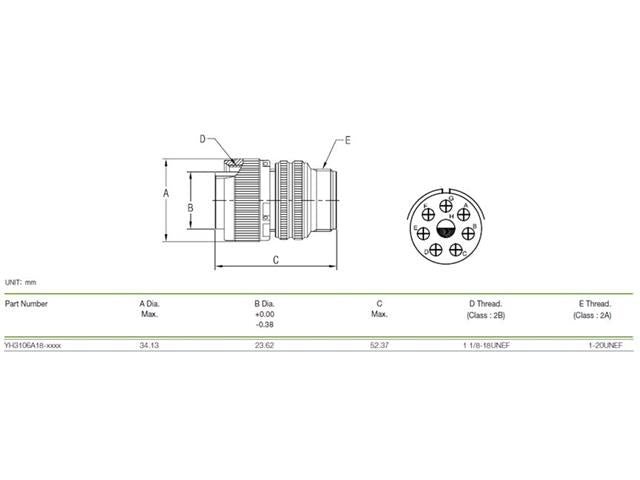 XY3106A-18-8P - MIL-Spec / MIL-Type -